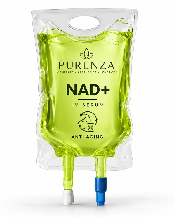 Açık yeşil NAD+ serum torbası